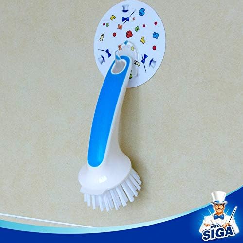 MR.SIGA Pot and Pan Cleaning Brush, Dish Brush for Kitchen, Blue, Pack of 2 - Image 7