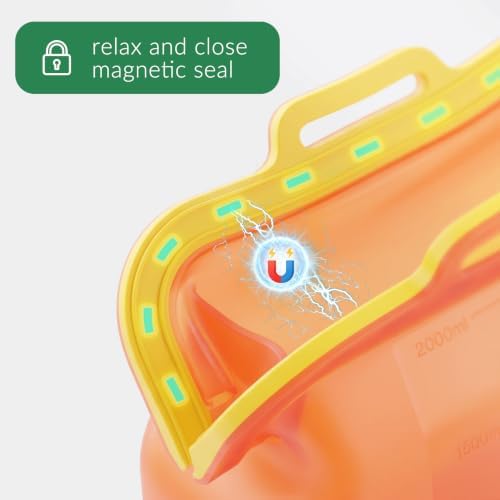 Large Reusable Silicone Food Storage Bag, 68 oz/2 L, Magnetic Seal - Image 6