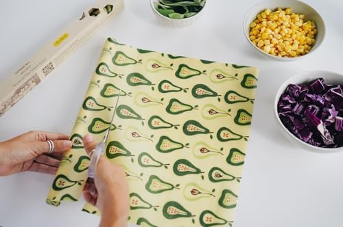 SuperBee Beeswax Wrap Roll XL 35x13" Reusable Food Wrap Bees – Pears - Image 6