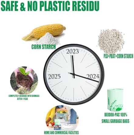 BEIDOU-PAC 4-6 Gallon Flap Tie Compostable Trash Bags, 76 Count, Kitchen Compost Bags, Sturdy Garbage Bags for Food Scrap Waste, ASTM D6400, US BPI Certified - Image 7