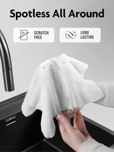 Fantasticlean Microfiber Cleaning Cloth Roll-60 Sheets,12"x12"(White, Blue) - Image 6