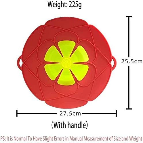 2 Pack Spill Stopper Lid Cover, 10.2 inch and 11 inch, Boil Over Spill Stopper, Microwave Splatter Food Cover, BPA-Free Silicone Lids and Dishwasher Safe, for Home Kitchen