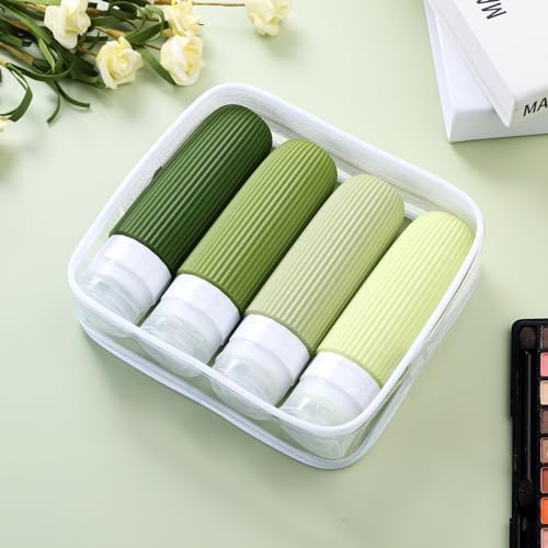 Mrsdry Travel Bottles for Toiletries, Tsa Approved 3oz Portable Travel Bottles, BPA Free Leak Proof Squeezable Silicone Travel Size Containers, Travel Accessories with Clear Toiletry Bag (4 Pack) - Image 7