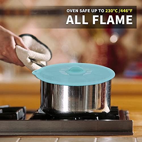 Silicone Lids for Food Storage - Silicone Bowl Covers Pot Lids BPA Free Suction Lids Silicone Microwave Cover Pot Covers for Cups Bowls Pots Pans Oven Fridge - Image 6