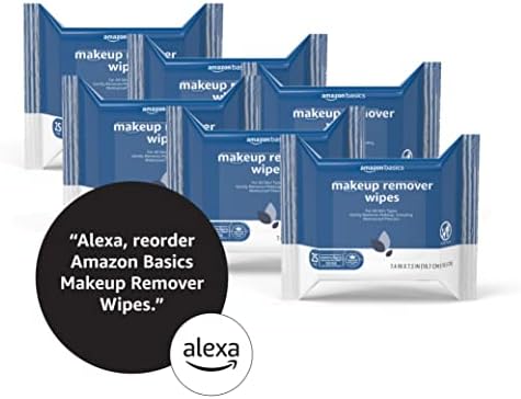 Amazon Basics Makeup Remover Wipes, Gentle Cleansing, Dermatologist Tested, Original, Plant Based, Alcohol-Free, Removes Waterproof Mascara, pH Balanced, 25 Count, 6-Pack - Image 5