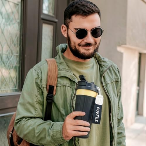 Vacuum Insulated Stainless Steel Travel Coffee Mug,Leak Proof Cup with Lid - Image 6