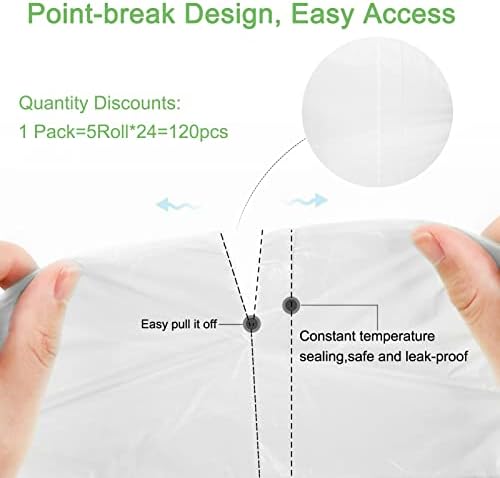 Biodegradable Trash bags 120PCS, Aievrgad 5L/1.2Gallon small Garbage bags/For Countertop Bin. Bin Liner/Trash/rubbish Bags, 100% Recycled,Tough, degradable, Compost Bags for Food/garden-white - Image 6