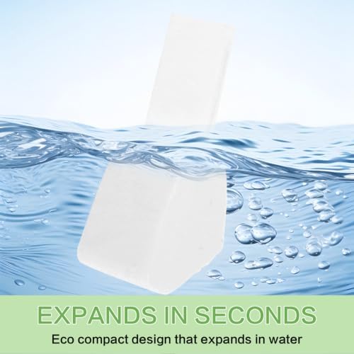 6-Count Kitchen Sponges, Compostable Thicker Pop-Up Sponges - Expanding, Non-Scratch, Plant-Based Dish Cellulose Sponges Car Wash Sponges, White - Image 6