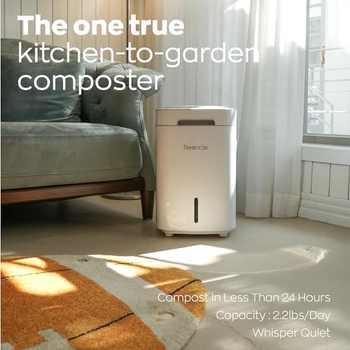 Reencle Prime Electric Composter - 14L Kitchen Composter, Decomposes Up to 2.2 lbs Food Waste Daily, Odorless Indoor Composting with Whisper-Quiet Technology & Rapid Decomposition (White) - Image 5