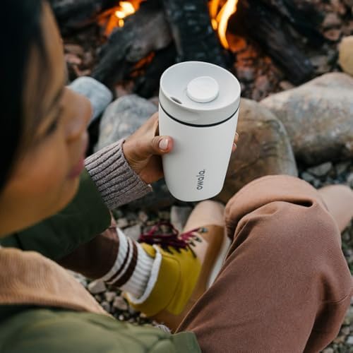 Owala SmoothSip Slider Insulated Stainless Steel Coffee Tumbler, Reusable Iced Coffee Cup, Hot Coffee Travel Mug, BPA Free 12 oz, Sugar High - Image 6