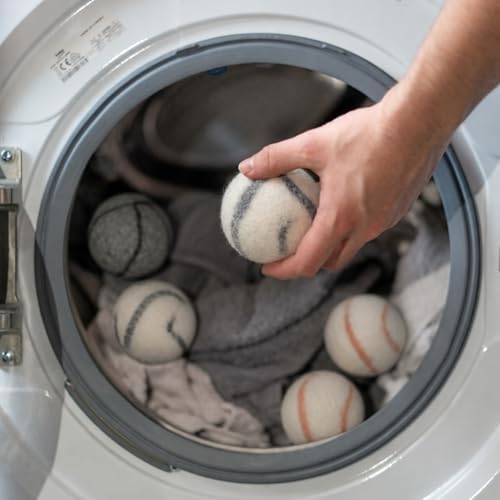 RAYTRADE Wool Dryer Balls 6-Pack 100% Made of Organic New Zealand Wool Reduces Clothing Wrinkles and Saves Drying Time Reusable Natural Fabric Softener (3 inch Round Pack of 6 Marble) - Image 7