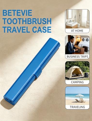 Portable Toothbrush Travel Case: 3 Pack Breathable & Dirt-Proof Hotel Camping Outdoor - Aluminum for Storage Recyclable Traveler (1, Blue) - Image 6