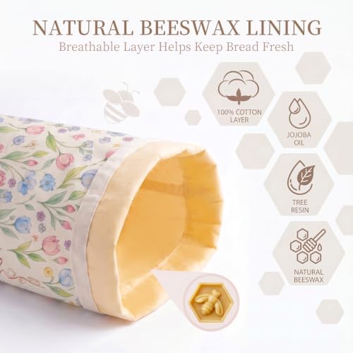 Beeswax Sourdough Bread Bags for Homemade Bread, XL Reusable Bags, 2 Pack - Image 7
