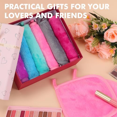 Reusable Makeup Remover Cloths 24 Pack, 6.5"x6.5" Reusable Face Towels - Image 7