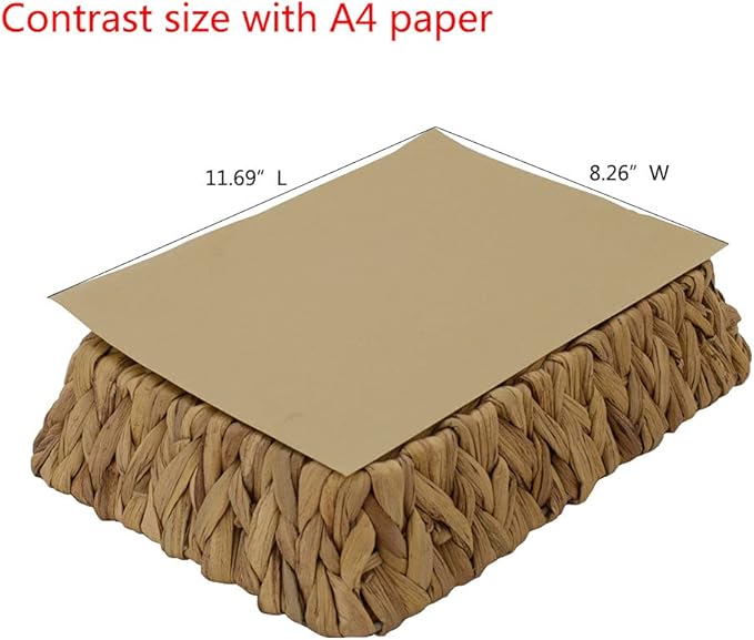 Fruit Tray, Grass Weaving Storage Bins for Fruit or Tea,Arts and Crafts.(2) (RectangleC-2PC)