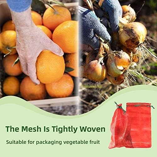 10pcs Mesh Onion Bags with Drawstring, 11"x18" 10 lb Produce Bags - Image 6