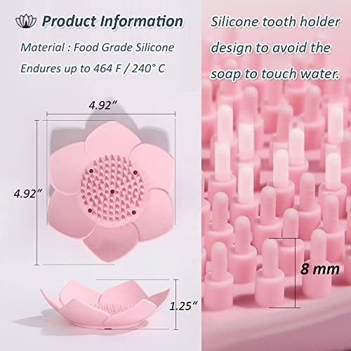 2 Pack Silicone Soap Tray Dishes Soap Holder Saver Draining Bathroom Shower Sink Bathtub - Image 6