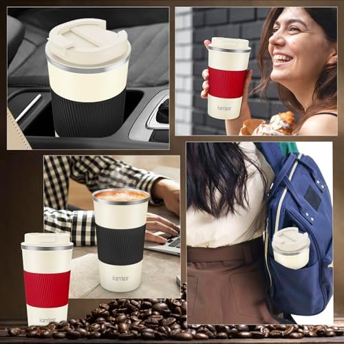 KETIEE 12oz Travel Mug: Vacuum Insulated Coffee Cup with Leakproof Lid - Image 6