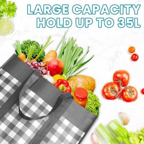 WOWBOX Reusable Grocery Bags, Foldable Reusable Shopping Tote Bags - Image 7