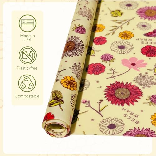 Bee's Wrap Beeswax Wrap Roll, 14 x 52 in - Meadow Magic - Image 7