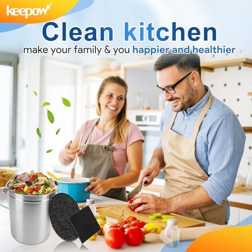 KEEPOW 12 Pack Compost Bin Filter for Kitchen Compost Bin Pail - Image 7