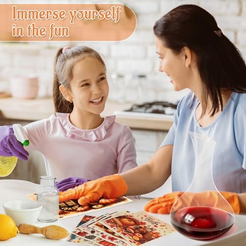 Lucomb 8 Pack Thanksgiving Swedish Dishcloths for Kitchen, Reusable Soft Kitchen Towels Dish Cloths Set Absorbent Sponge Cleaning Washable Quick Drying Bar Hand Washing - Image 7
