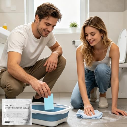 100pcs Floor Cleaner Tablet, Multi-Effect Floors Cleaning Multi-Purpose Powerful Concentrated Sheets Wood Cleaner Tablets for Mopping Luxury Tile Vinyl Plank Wood Flooring Deep Cleans - Image 7