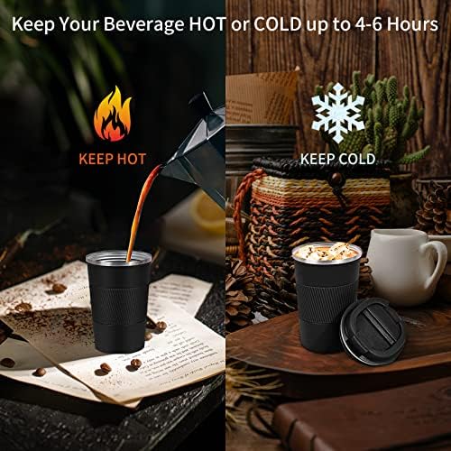 Insulated Travel Coffee Mug, Stainless Steel Coffee Cup with Leakproof Lid - Image 6