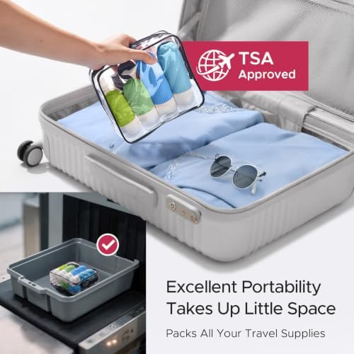 LitBear 23 Pack TSA Approved Travel Bottles for Toiletries, Leak Proof Blue - Image 6