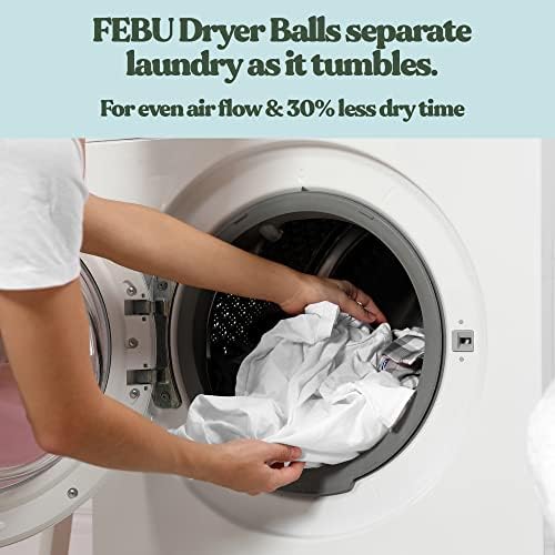 FEBU Wool Dryer Balls, 100% New Zealand Wool, 6-Pack, XL - Image 7