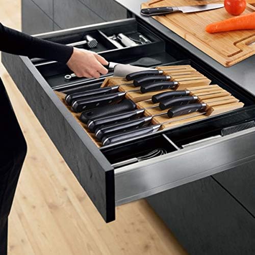 NIUXX Bamboo In-Drawer Knife Block Set for 12 Knives(Not Included) - Image 6