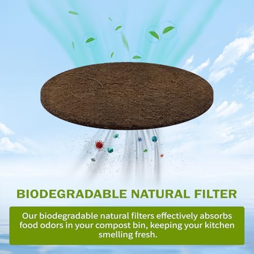 ENLOY 7.25Inch Biodegradable Natural Filter for Kitchen Compost Bin 12 Pack - Image 7