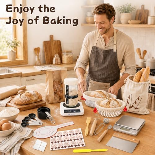 Sourdough Starter Kit with Warmer,Jar,Scale,Gift for Bakers Beiginner Women - Image 7