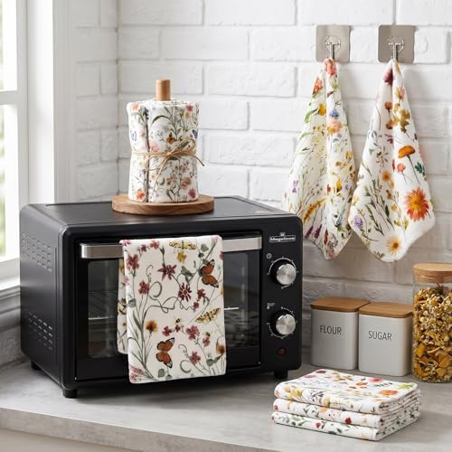 36 Pack Reusable Kitchen Cloths Cotton Towels, Vintage Wildflower - Image 6