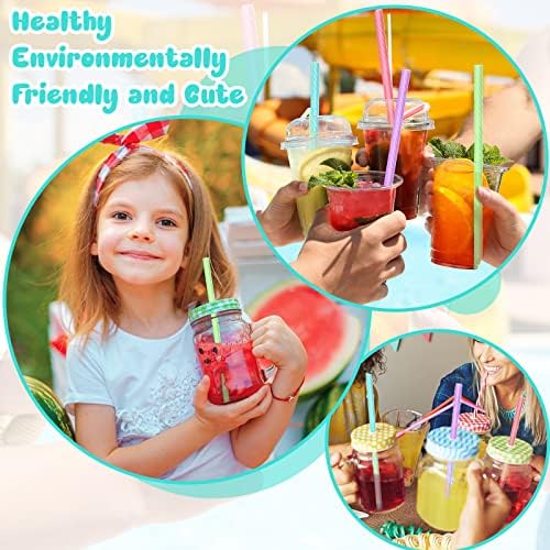 Meanplan 4 Sets Reusable Straws Travel Case Brush Silicone,Classic Color - Image 6