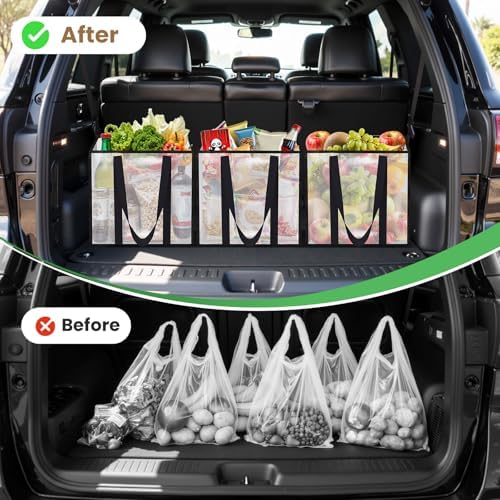 Reusable Grocery Bags, Clear Shopping Bags, 6 Pack, 42L - Image 6