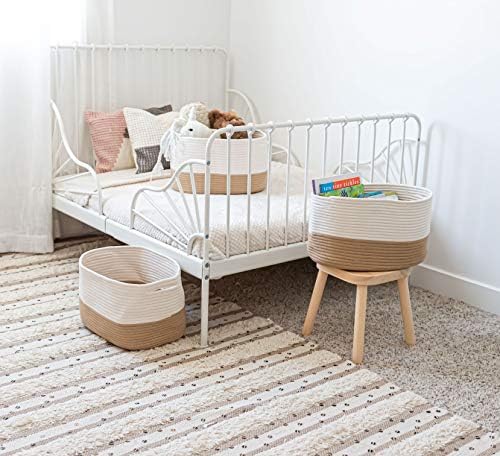 OrganiHaus Cotton Rope Basket for Shelf Storage, 15x9x10 - Image 6