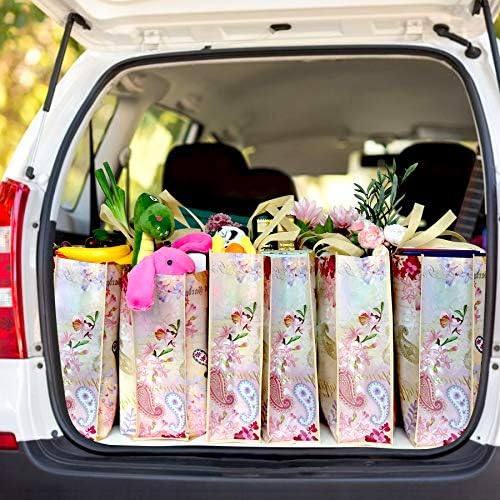 NymphFable Dragonfly Shopping Bags, 6 Pack Reusable Grocery Tote Bag 50LBS - Image 7