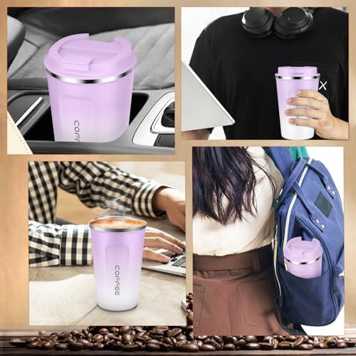CS COSDDI 12 oz Coffee mug - Stainless Steel Coffee Cup with Leakproof Lid - Image 6