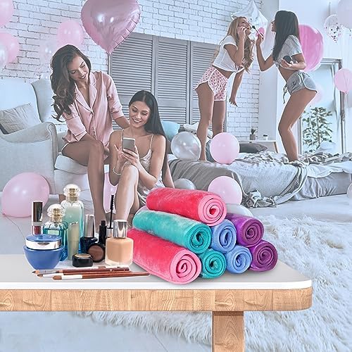 Nugilla Makeup Remover Cloths, 8 Packs Makeup Remover Towels Reusable Face Wash Cloth, Soft Microfiber Face Cloth for Women - Image 7