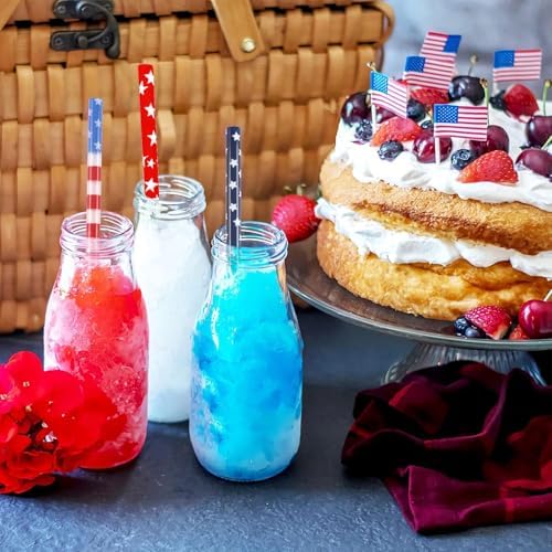 JANYUN 40 Pcs Reusable Patriotic Straws with Cleaning Brush - Image 7