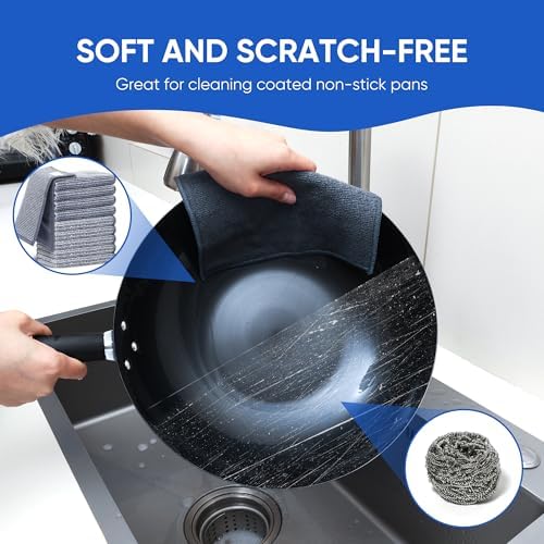 Forggon Non Scratch Wire Dishcloth,New Upgrade 2-Layer,10pcs,7.08"X8.86" - Image 7