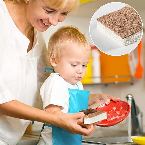 MAQIHAN 10PCS Natural Sponges for Dishes - Biodegradable Sponges Kitchen Eco Friendly Dish Sponge Non-Scratch Sponges for Cleaning Kitchen - Image 7