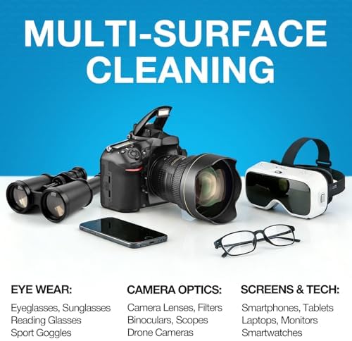 SmoTecQ 32 Pack Microfiber Cleaning Cloths for Glasses (Individually Wrapped) - Premium Optical Lens Cleaner for Screens, iPhone, iPad, Camera & Eyeglasses - Washable & Lint Free (Black & Grey) - Image 7