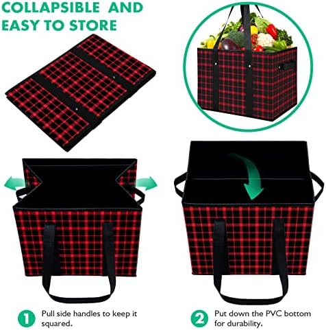 Reusable Grocery Bags 8 Pack, Foldable & Water Resistant Shopping Bags - Image 6