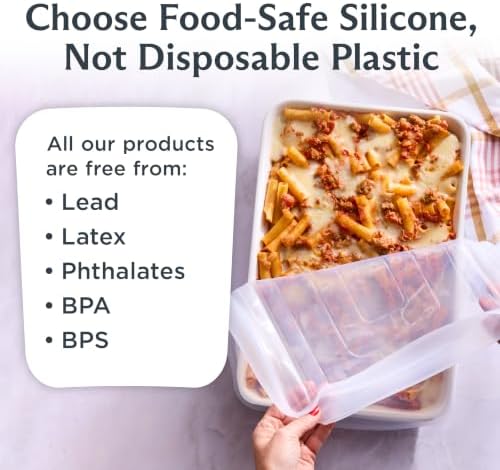 Stasher Reusable Silicone Rectangle Stretch Lid, Food Cover for 9x13 inch - Image 6