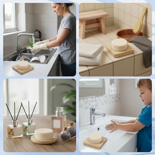 20Pcs Bamboo Soap Dishe 3 Inch Wooden Soap Tray Soap Holder Bar Soap Holder - Image 7