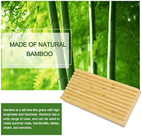 Ouya Bamboo Soap Dish, Bar Soap Holder for Shower Bathroom, Kitchen, Wooden Tray for Soap - Image 6
