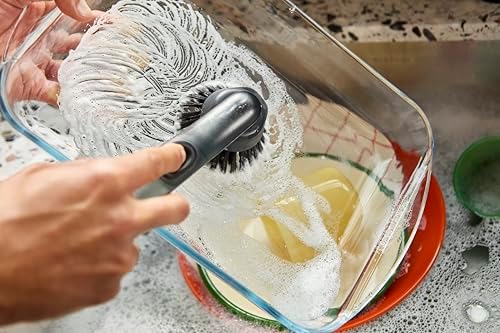 Joseph Joseph SinkTech Refillable Soap-Dispensing Dish Brush with Stainless Steel Storage Stand Drip Tray - Image 6