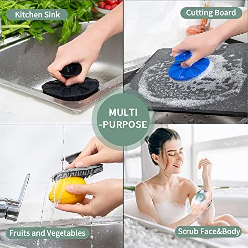 Silicone Dish Scrubber, Non-Scratch Scrub Spong for Washing Dish, Pot, Pan - Image 6